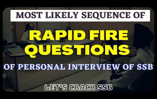 SSB Interview Questions
