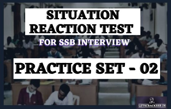 Situation Reaction Test for SSB Interview – Comprehensive Practice SRTs