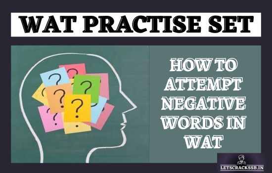 How to deal with Negative Words in WAT | Practice set of negative Words
